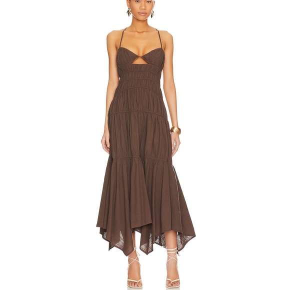 Dresses & Skirts - Chic Asymmetrical Brown Dress
